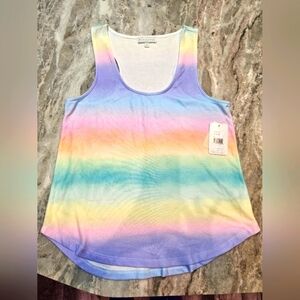 NWT P.J. Salvage Pastel Rainbow Ombre Tank Top M – Soft Lounge/Casual Wear